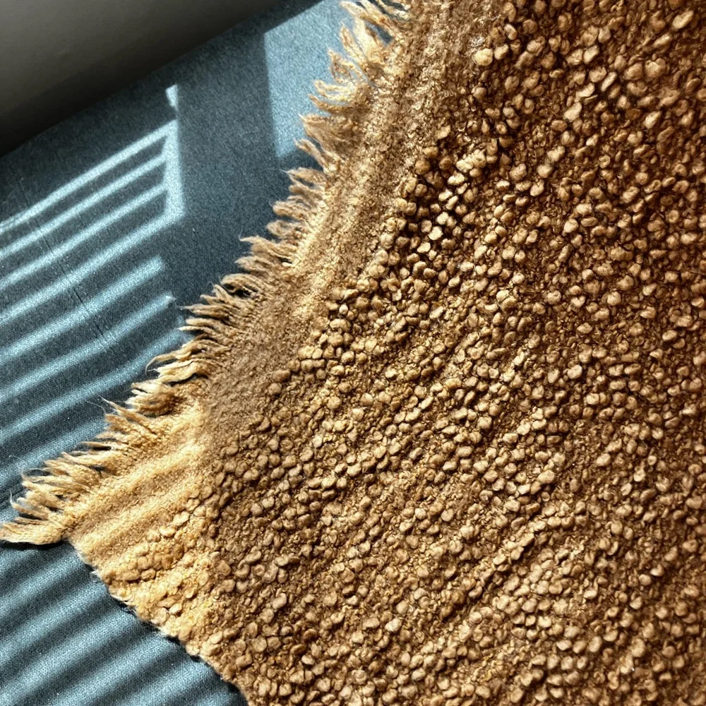 Anthropologie rust orange  Textured Throw Blanket